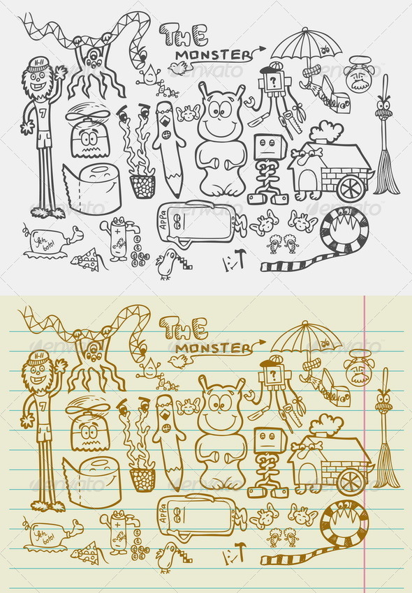 Doodle Monsters - Monsters Characters