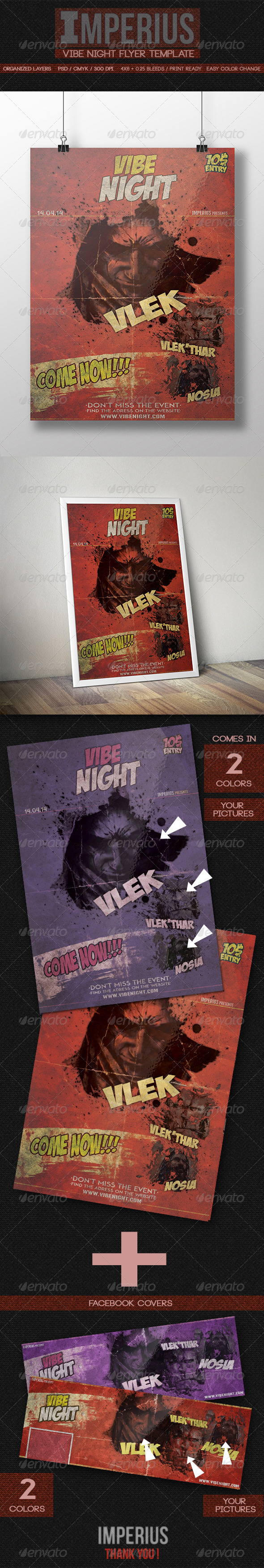 Vibe Night Flyer - Flyers Print Templates
