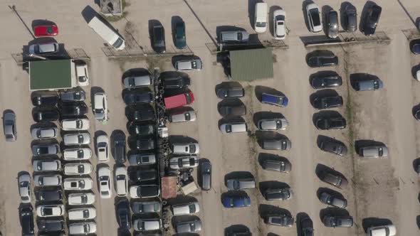 Car Market with Parked Cars