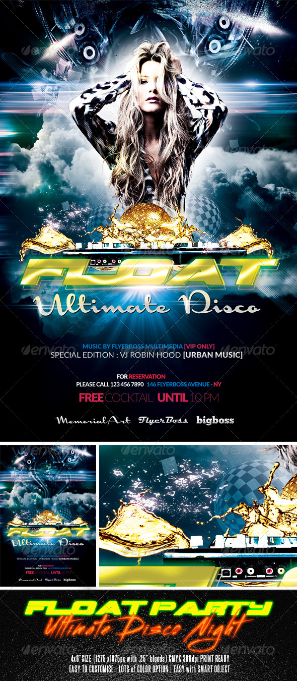Float Party Flyer - Clubs & Parties Events