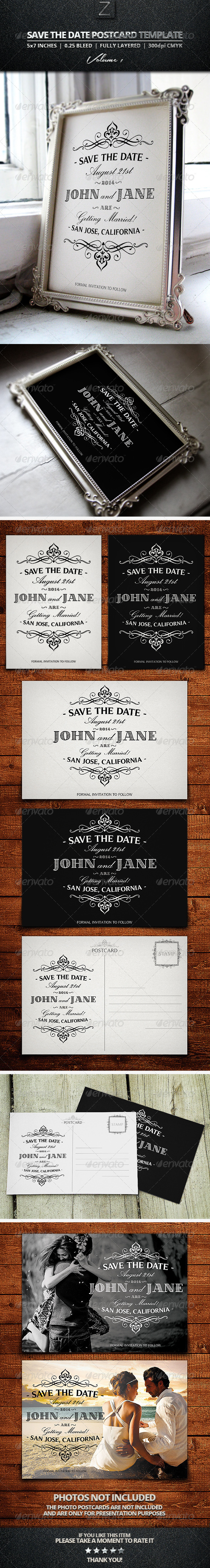 Save The Date Postcard Templates Vol.1