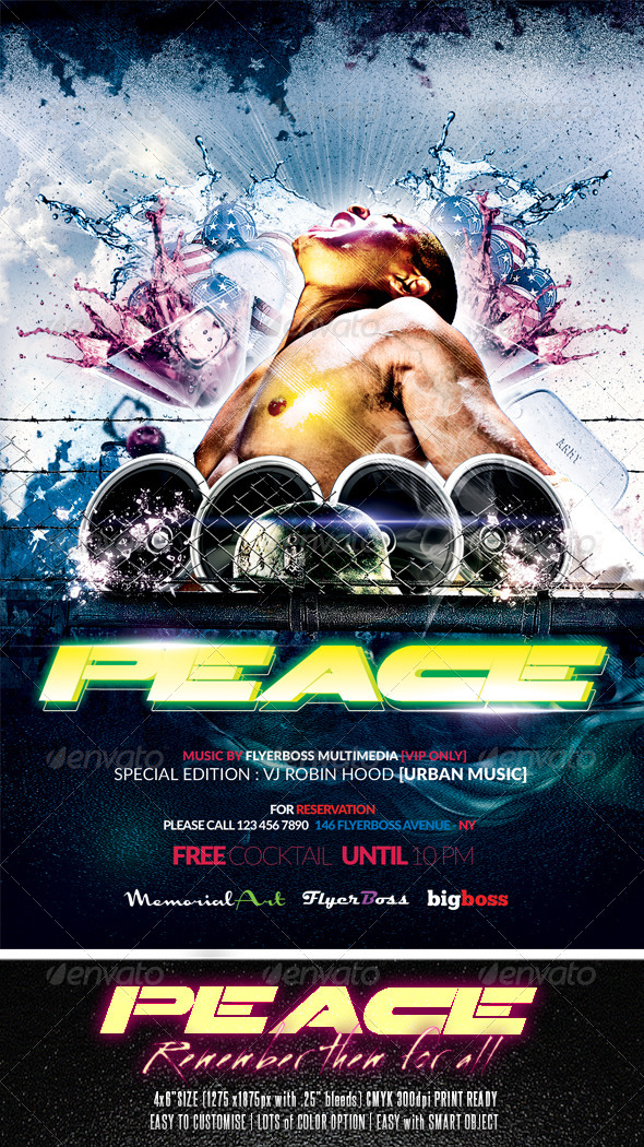 Peace Party Flyer - Events Flyers