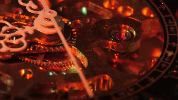 Watch Mechanism. Minute Hand. Close Up alt