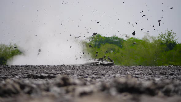 Mud Volcano Bledug Kuwu, Indonesia alt