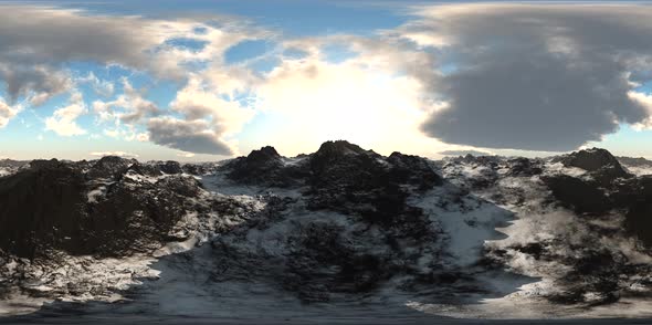 Aerial VR 360 Panorama of Mountains alt
