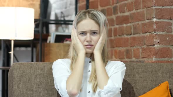 Loss, Business Woman Reacting To Failure, Stress, Indoor alt