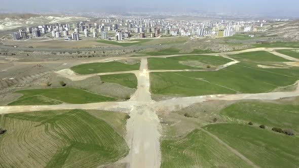 Land Development and Urban City Planning in New Suburban Complex with Developing Infrastructure alt