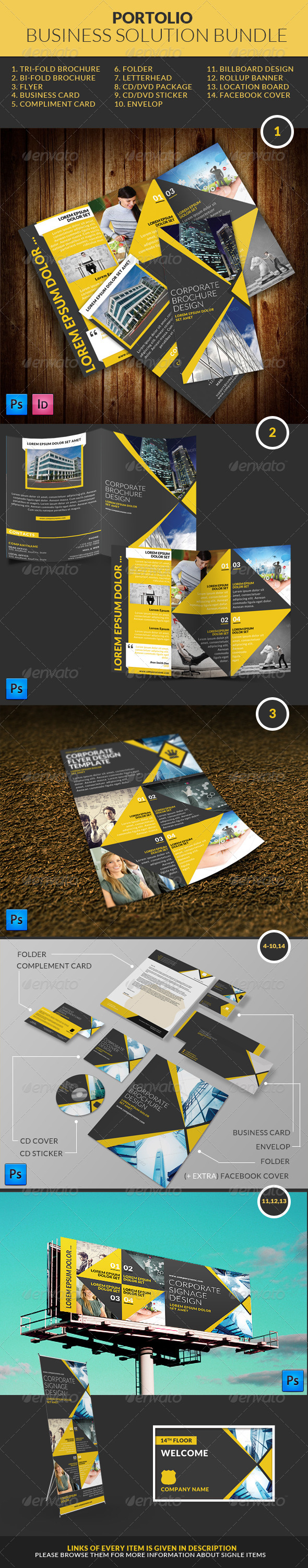 Portolio Business Solution Bundle - Print Templates