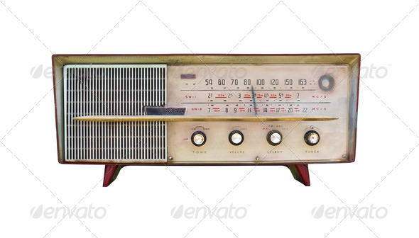 Old radio isolated - Stock Photo - Images