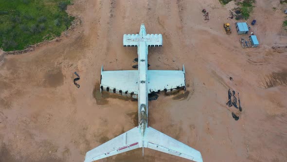 Soviet Military Aircraftekranoplan Lun on the Coast of the Caspian Sea alt
