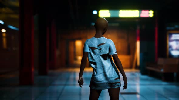 Post Apocalyptic Survivor in Metro Subway alt