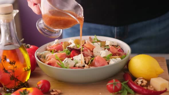 Dressing Pear Arugula and Blue Cheese Salad at Domestic Kitchen alt