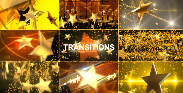 Gold Star Transitions - VideoHive 7709868