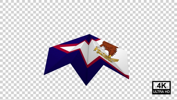 Paper Airplane Of American Samoa Flag alt