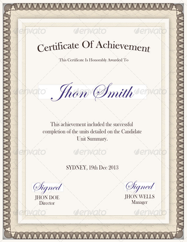 Simple & Clean Certificate Template, Print Templates 