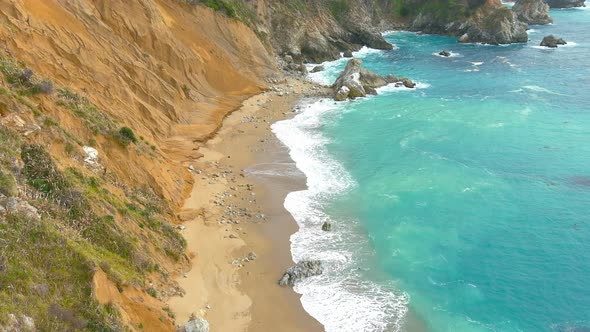 Big Sur Coastline | California | Aerial Flyby | Clear Water alt
