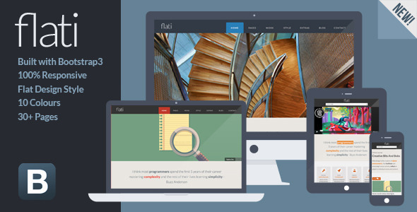 Awesome Flati - Responsive Flat Design Bootstrap Template