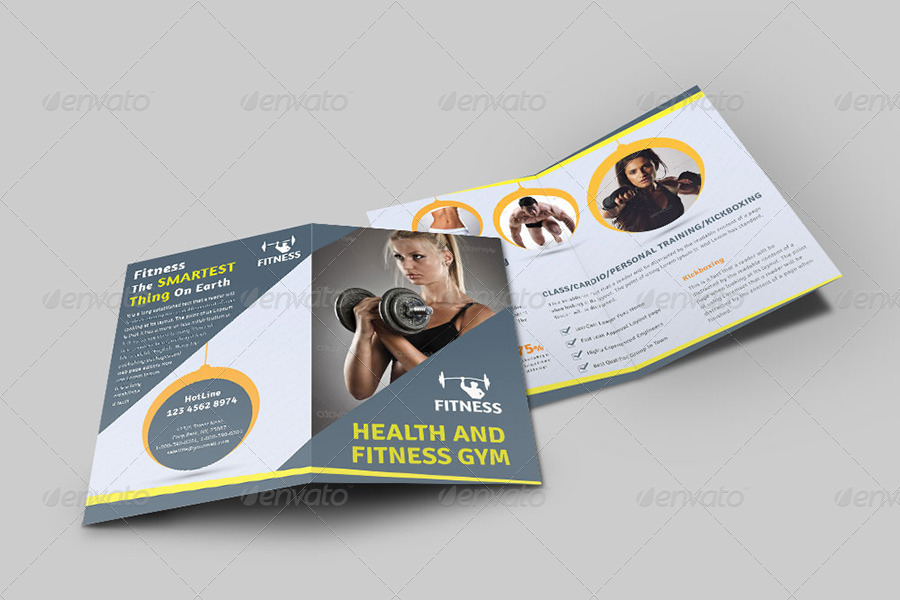 Health & Fitness Bi-Fold Brochure | Volume 2, Print Templates ...