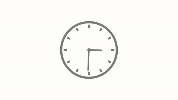Gray color clock isolated alt