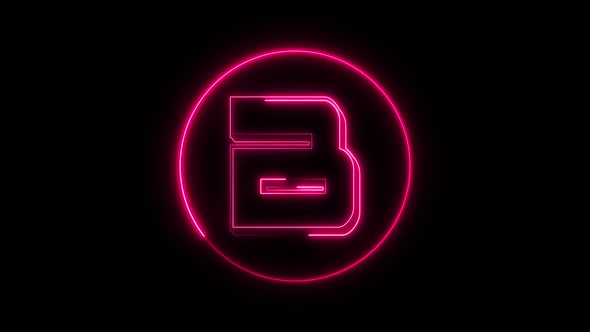 Glowing neon font. pink color glowing neon letter. Vd 471
