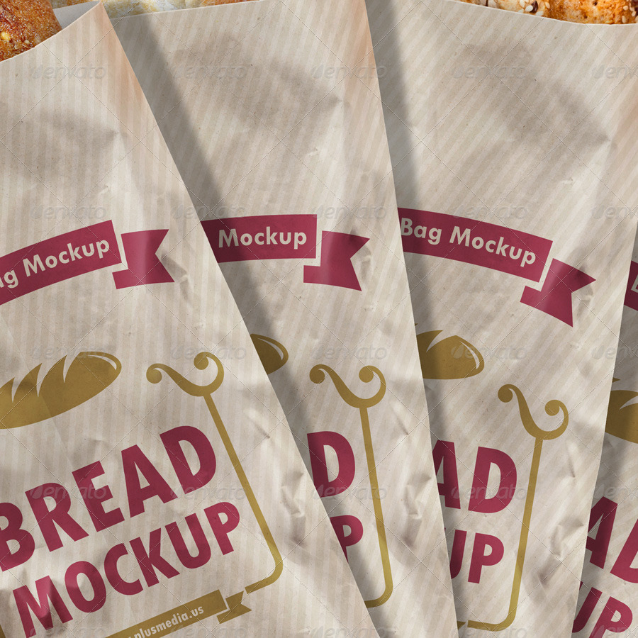 Download Paper Bag For Bread Mockup by garhernan | GraphicRiver