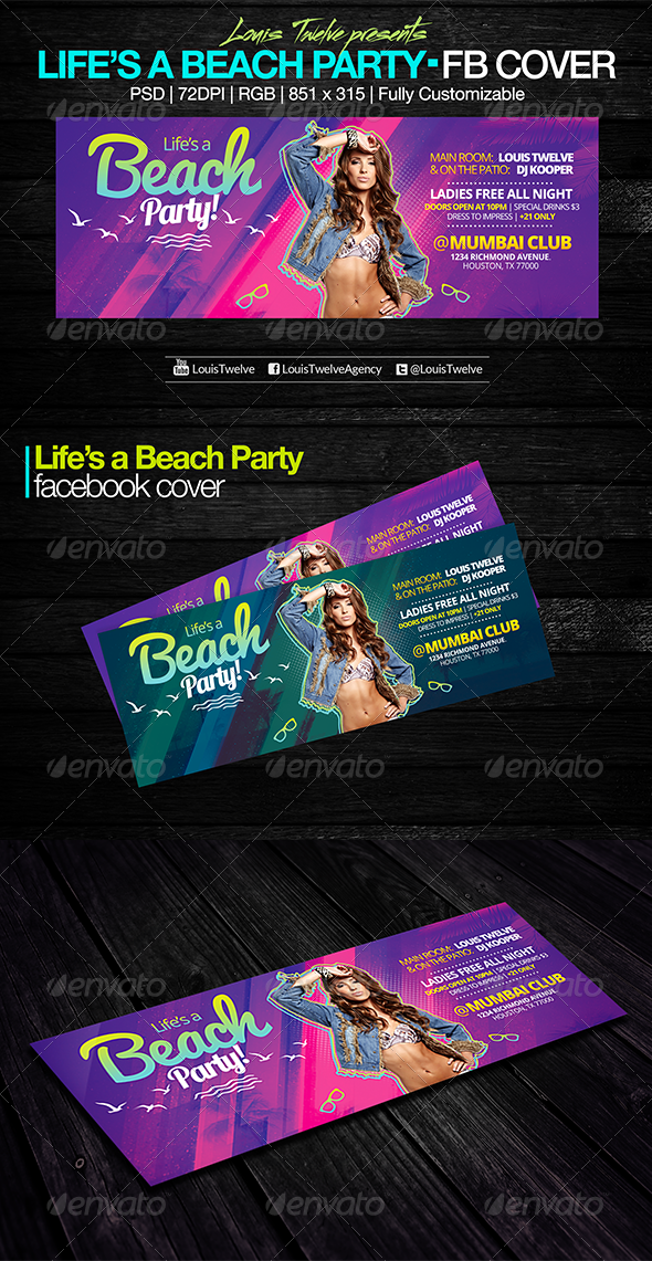Life is a Beach Party | Facebook Cover - Facebook Timeline Covers Social Media