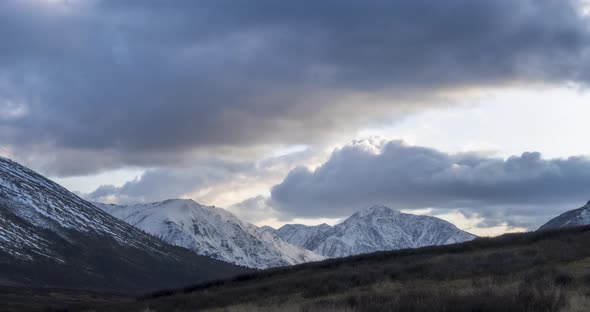 Timelapse of Epic Clouds at Mountain Medow at Autumn Time alt