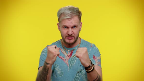 Young Adult Bearded Man Fingers Down Demanding Immediate Serious Conversation Giving Command alt