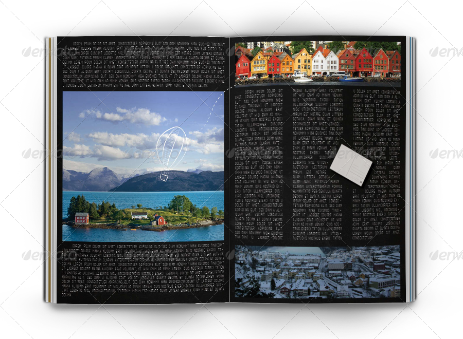 Travel Chalkboard Magazine, Print Templates GraphicRiver