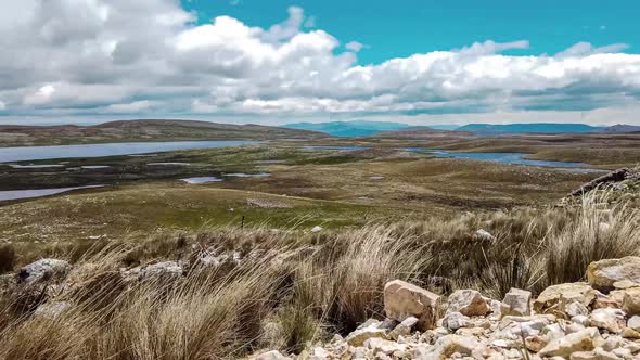 Clouds Hovering Lagunas De Alto Peru Vast Landscape, Motion Time Lapse alt