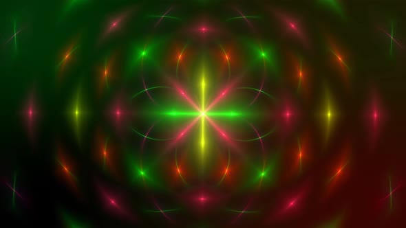 Neon Glowing Star Particle Hypnotic Motion Animated Background alt