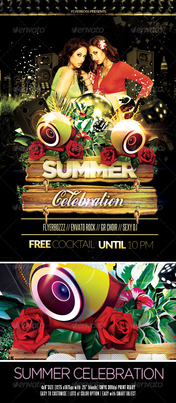 Summer Celebration Flyer - Events Flyers