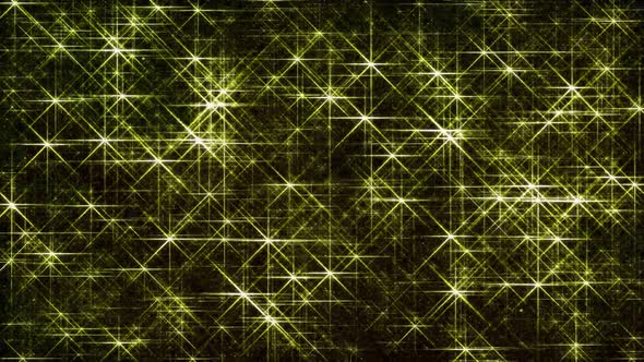 Abstract Glittering Yellow Particles in Grid Loop