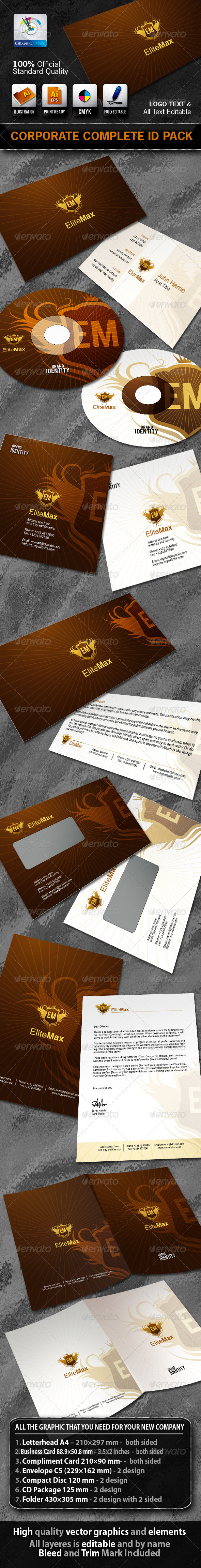 EliteMax Business Corporate ID Pack With Logo - Stationery Print Templates