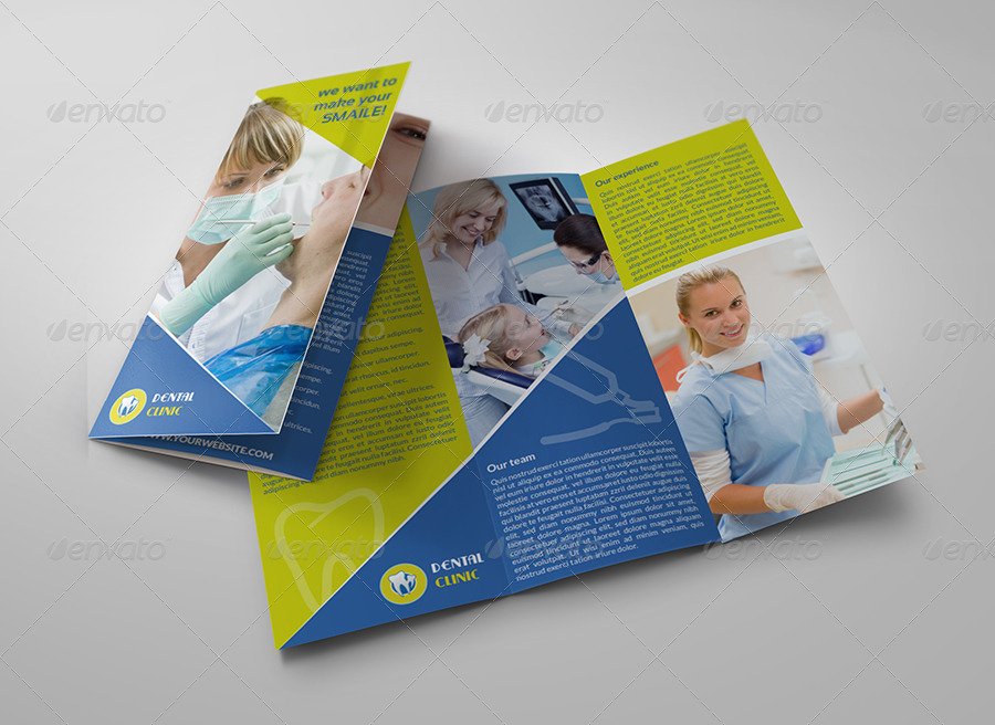 Dental Clinc Tri-Fold Brochure, Print Templates | GraphicRiver