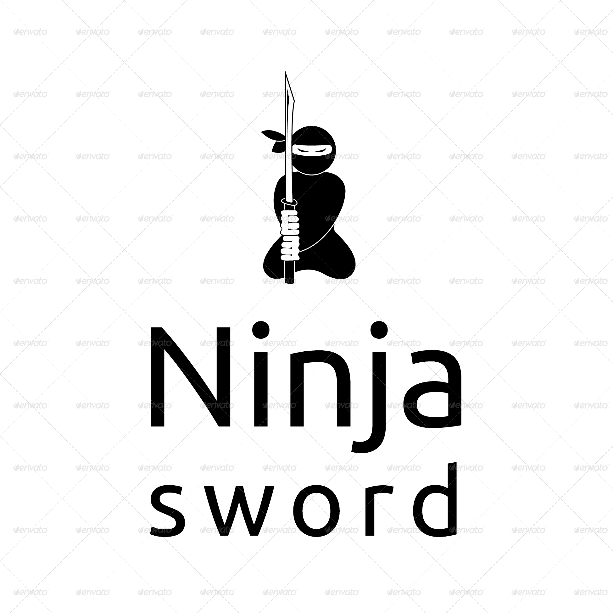 Ninja Logo Template - Set by _vectorfactory | GraphicRiver