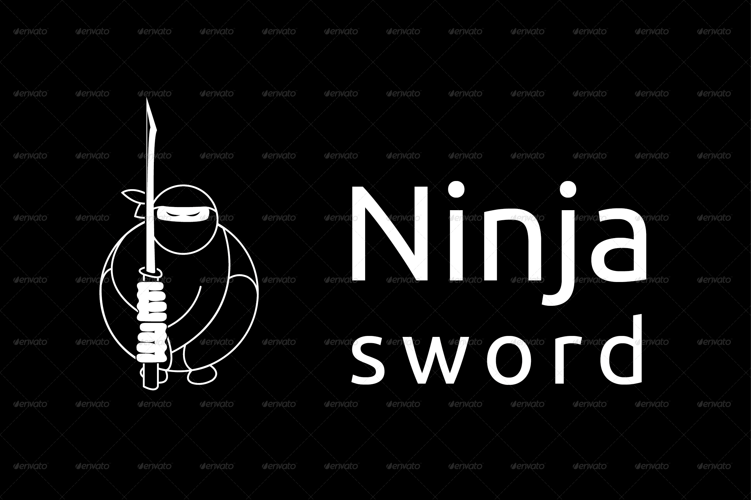 Ninja Logo Template - Set by _vectorfactory | GraphicRiver