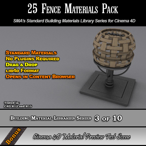 25 Standard Fences - 3Docean 7764281