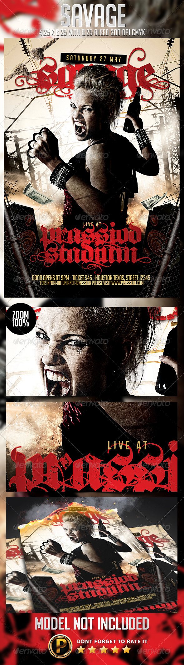 Savage Flyer Template - Clubs & Parties Events