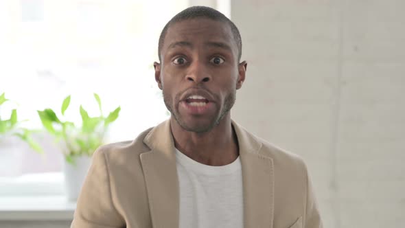 Portrait of African Man Feeling Angry Fighting alt