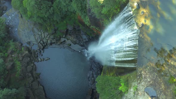 Belmore Falls Top Down View Of Water Cascading Off The Edge