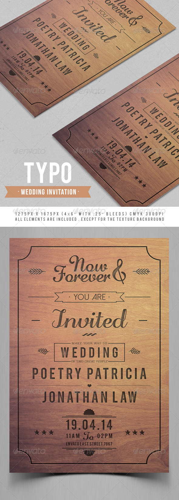 Typo Wedding Invitation