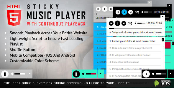 Sticky HTML5 Music Player With Continuous Playback