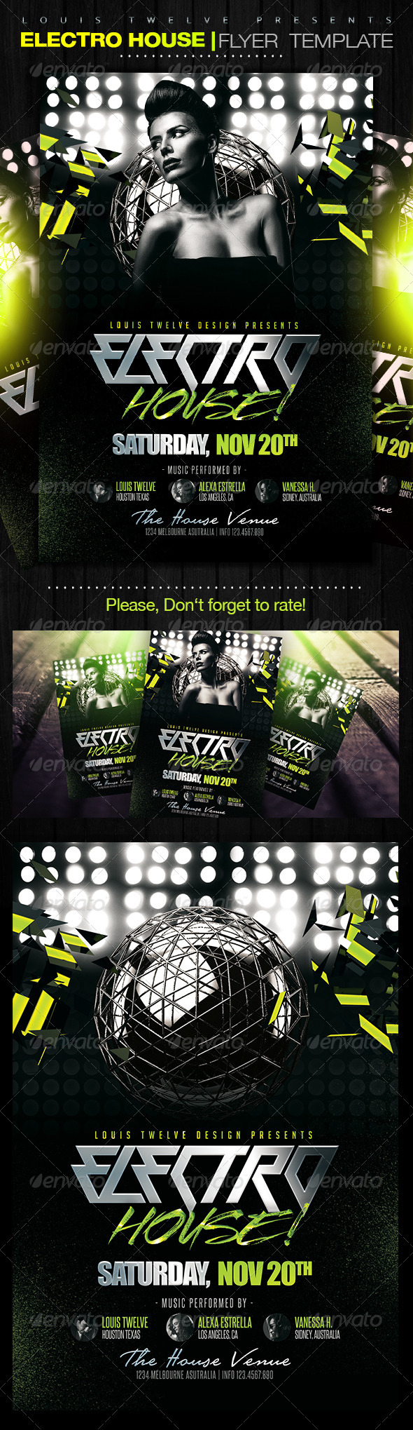 Electro House 3 | Flyer Template - Clubs & Parties Events