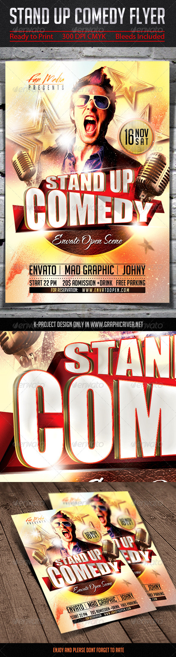 Stand Up Comedy Flyer - Clubs & Parties Events