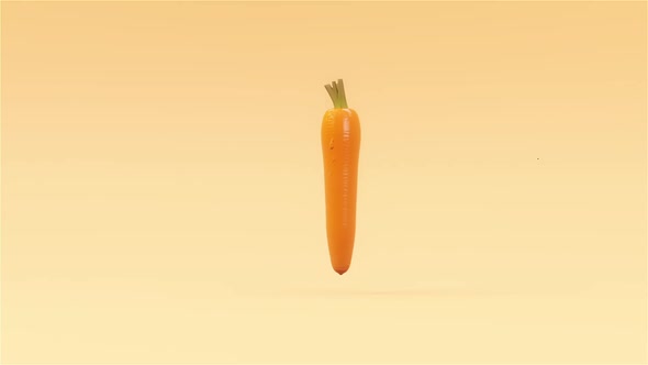 3D Animation Spinning Carrot