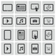 Vector Black Tablet Icons Set by skarin | GraphicRiver