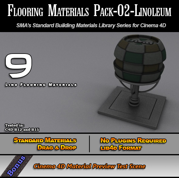 Flooring Materials Pack-02-Linoleum - 3Docean 7772587