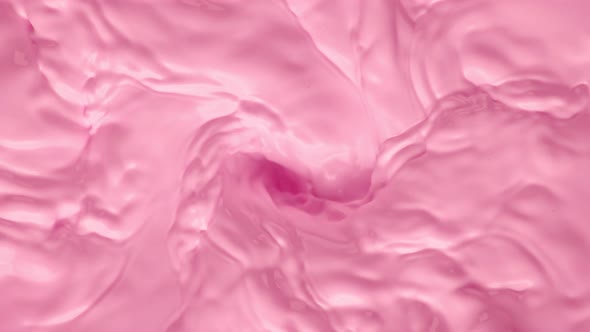 Super Slow Motion Shot of Swirling Pink Milky Wortex at 1000Fps alt