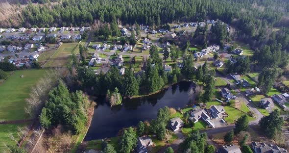 Aerial View of the Village in USA